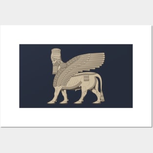 Lamassu Winged Bull Assyrian Posters and Art